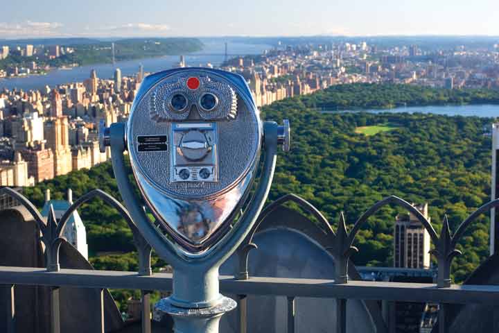 Jumelle du top of the rock