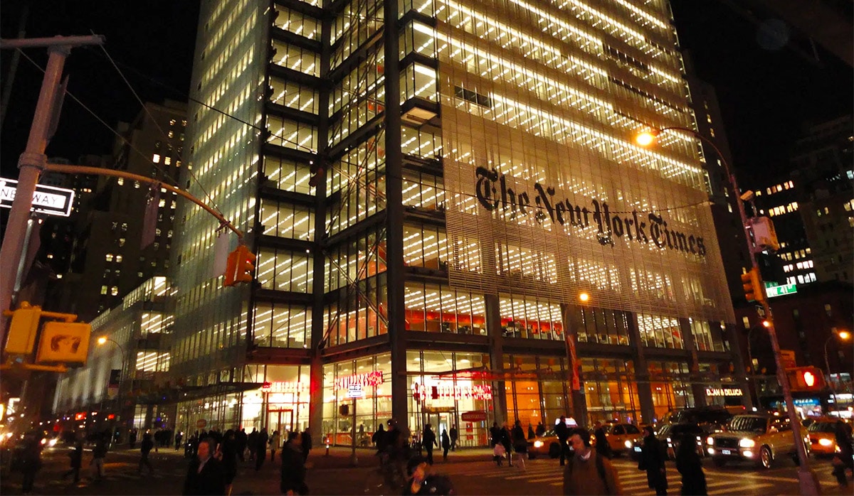 the New York Times tower