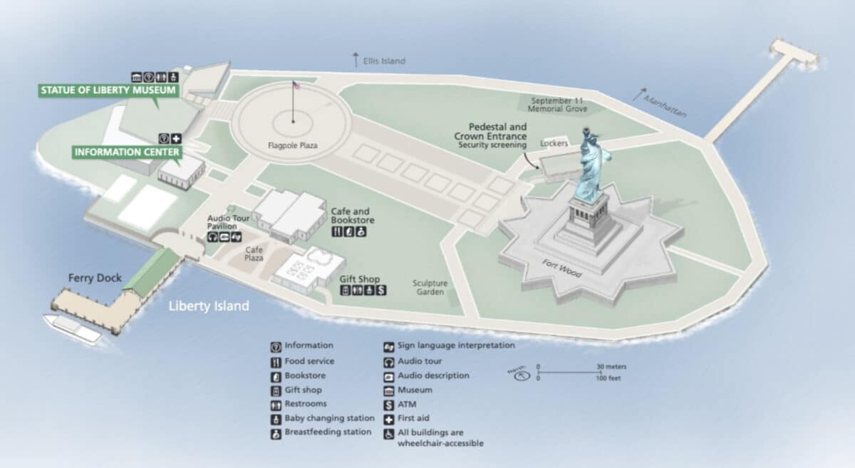 Plan de Liberty Island