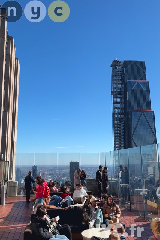 Terrasse de The Weather Room, le café du 67ème étage au Top of the Rock