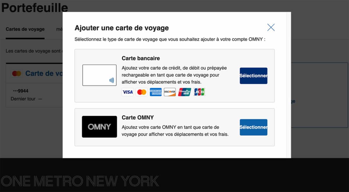 Ajouter une carte bancaire sans contact