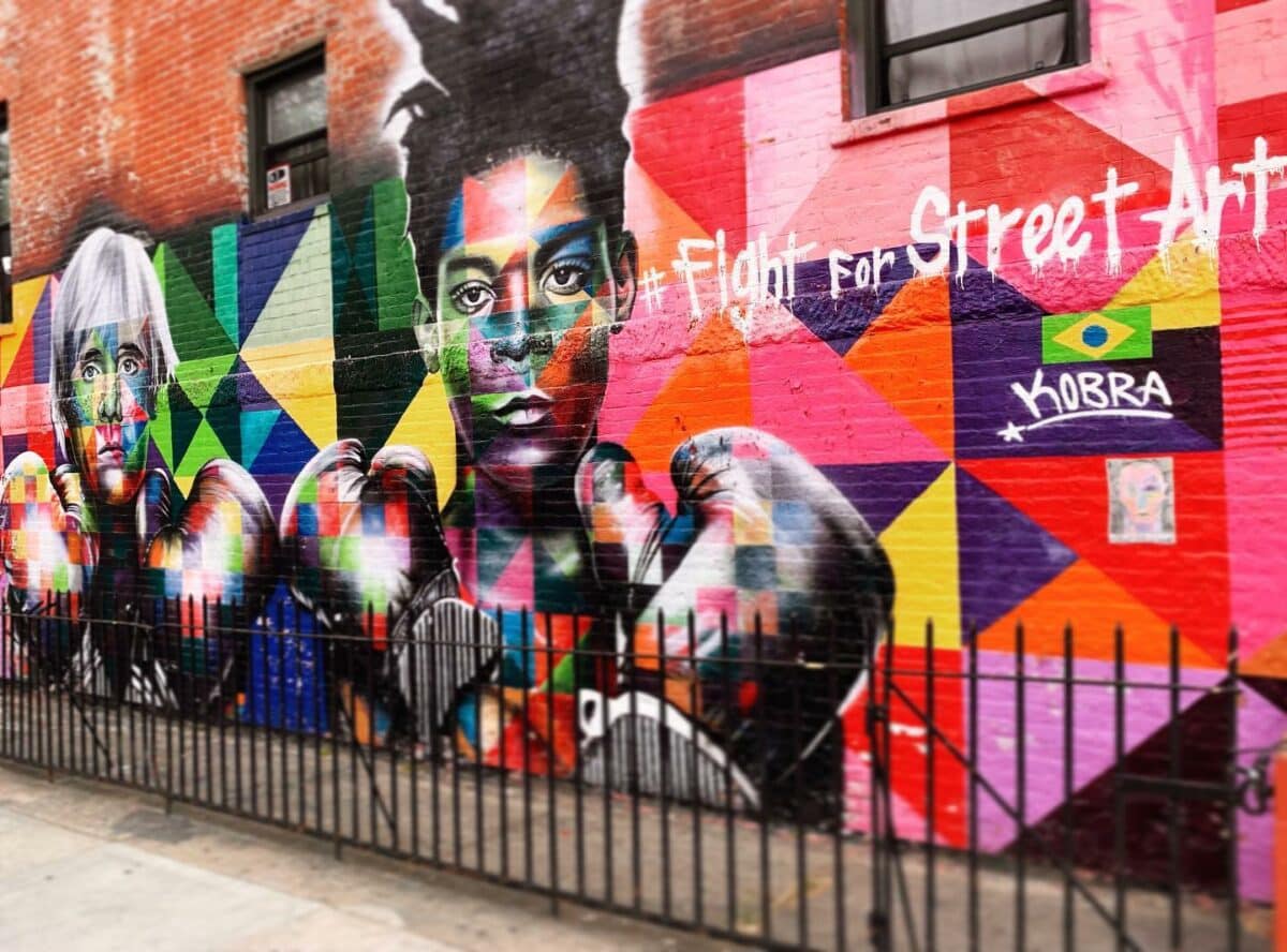 Fresque murale "Fight for Street Art" par Kobra