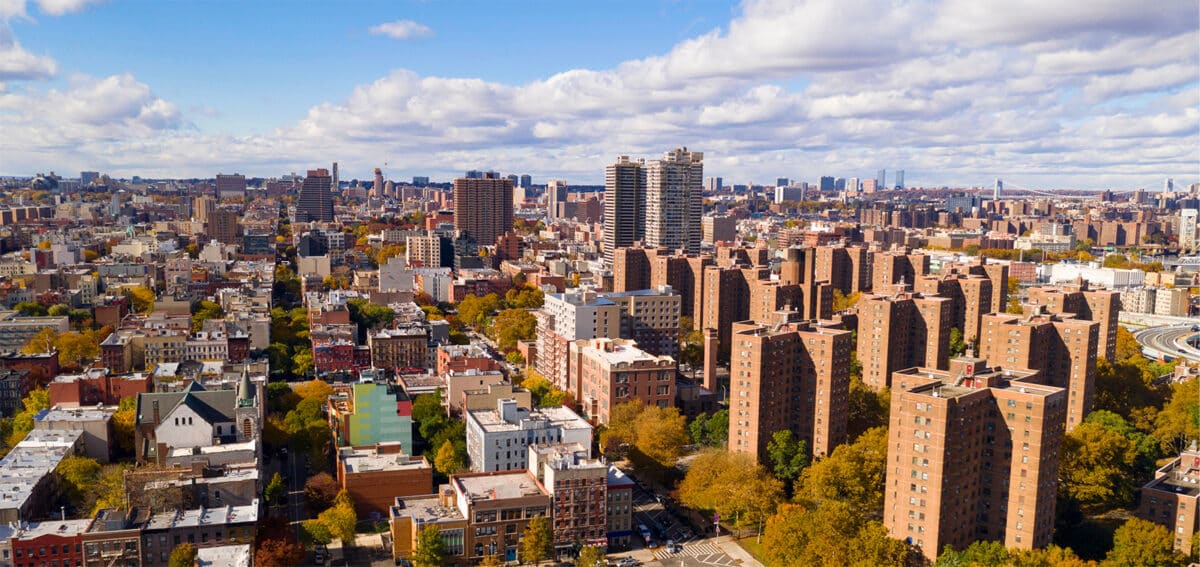 Vue aérienne sur Harlem