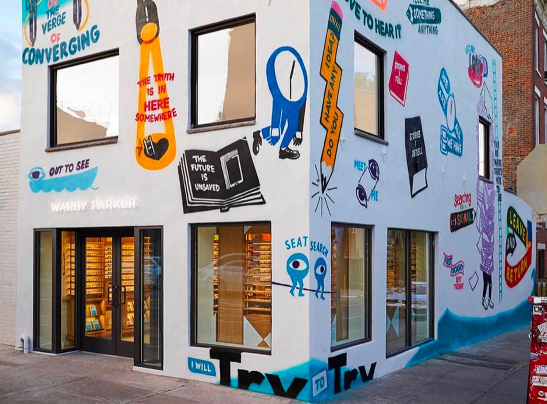 Warby Parker Store peint par Stephen Powers