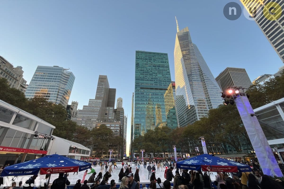 Patinoire de winter village à Bryant Park