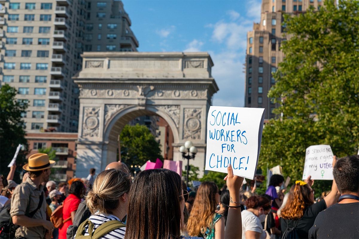 Manifestation à Washington Square Park