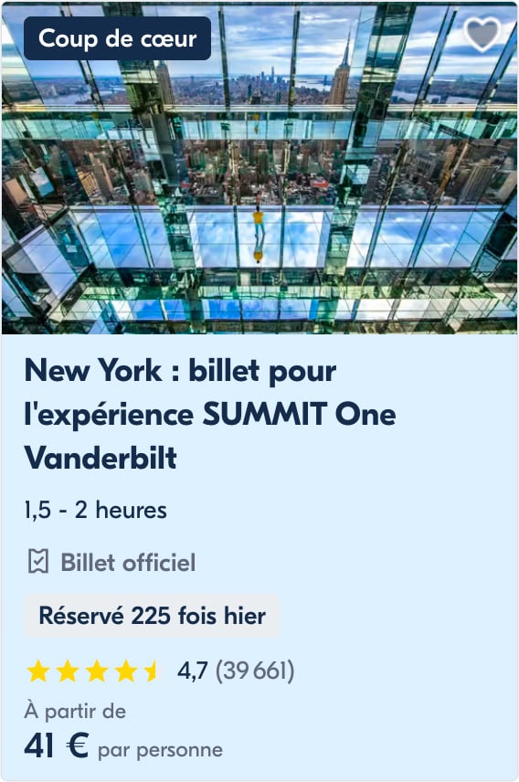 Billet standard pour le Summit One Vanderbilt Billet standard pour le Summit One Vanderbilt