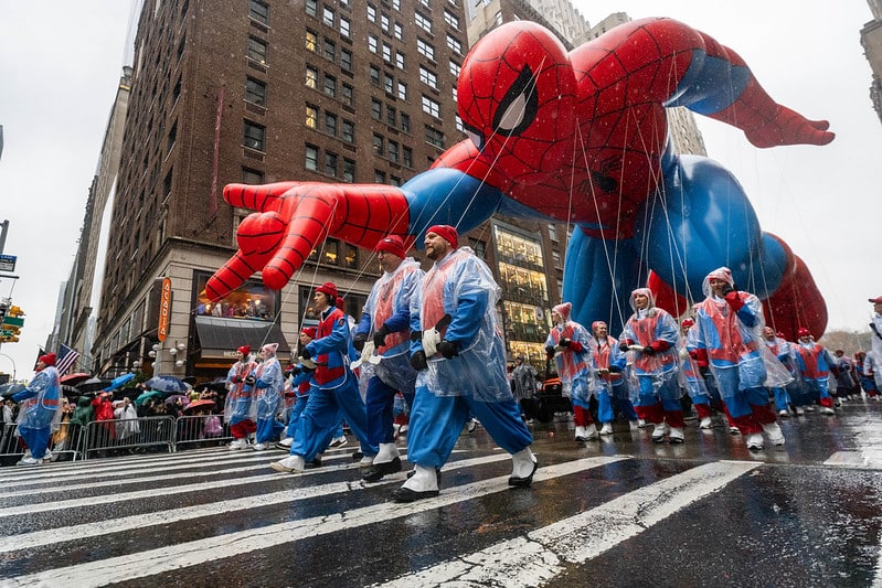 Ballon de Spiderman à la parade de Thanksgiving