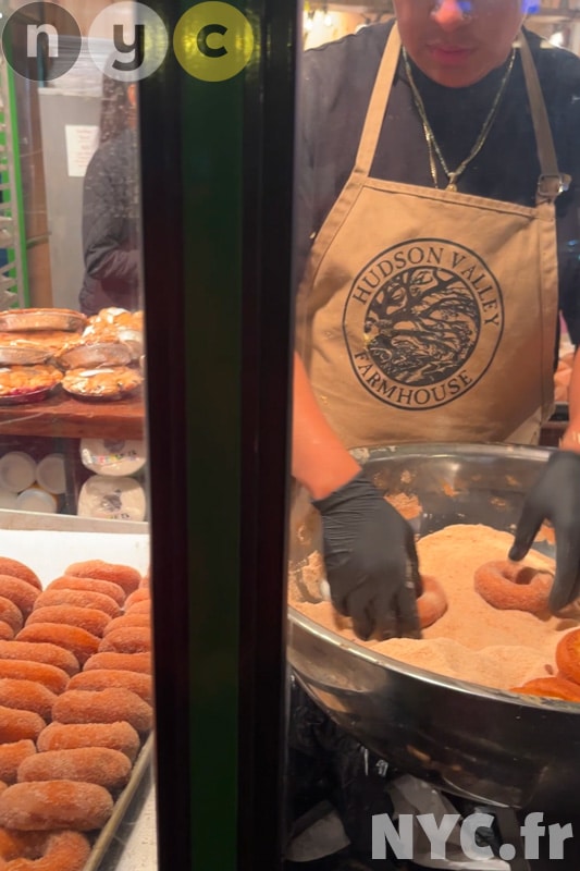 Donuts fabriqué au marché de Bryant Park