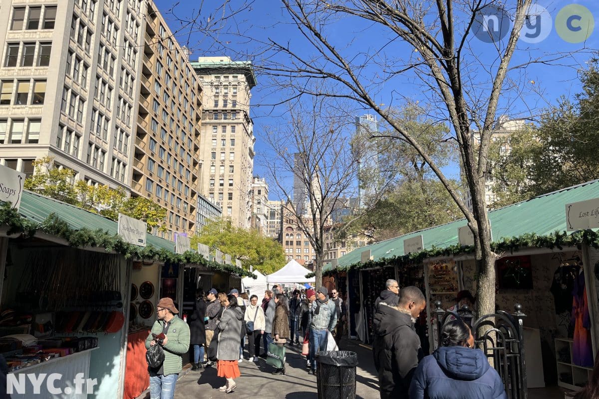 Allée du marché de Noël d'Union Square