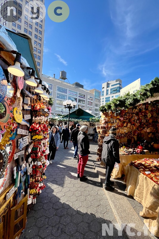 Allée du marché de Noël d'Union Square