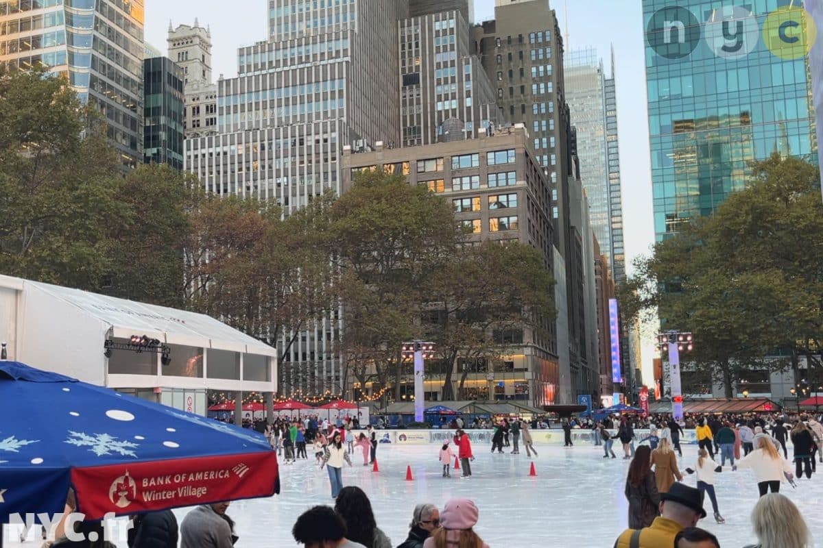 Patinoire de Bryant Park de jour