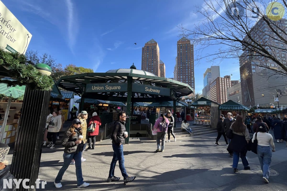 Métro du marché de Noël d'Union Square