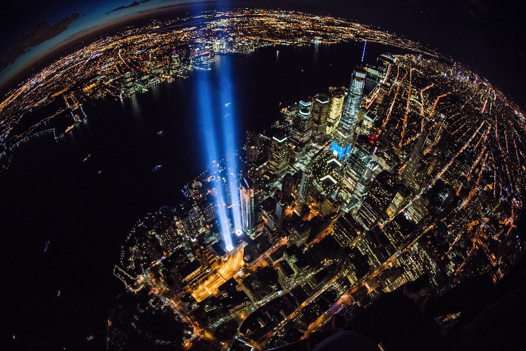 Vue depuis l'hélicoptère