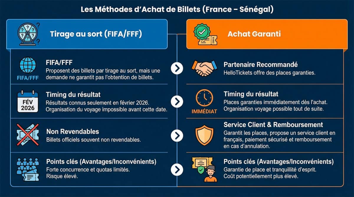 achat billet France Sénégal New York